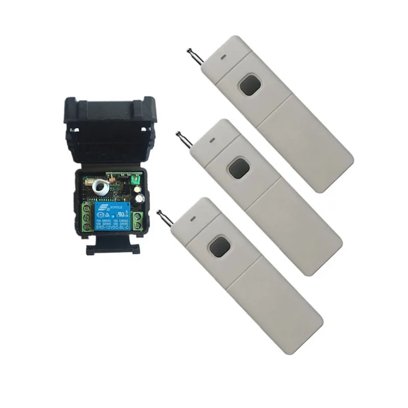 

3000m Long Range Remote Control Switch DC 12V 1 CH 10A Relay Receiver Transmitter Learning Light Lamp Wireless Switch 315/433Mhz