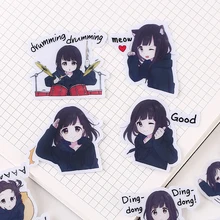 40 шт./упак. креативные милые ссамозакрывающийся крафт-Супер девочка menhera-тян»; Скрапбукинг наклейки/декоративные наклейки-Стикеры/Сделай сам Ремесло фотоальбомы