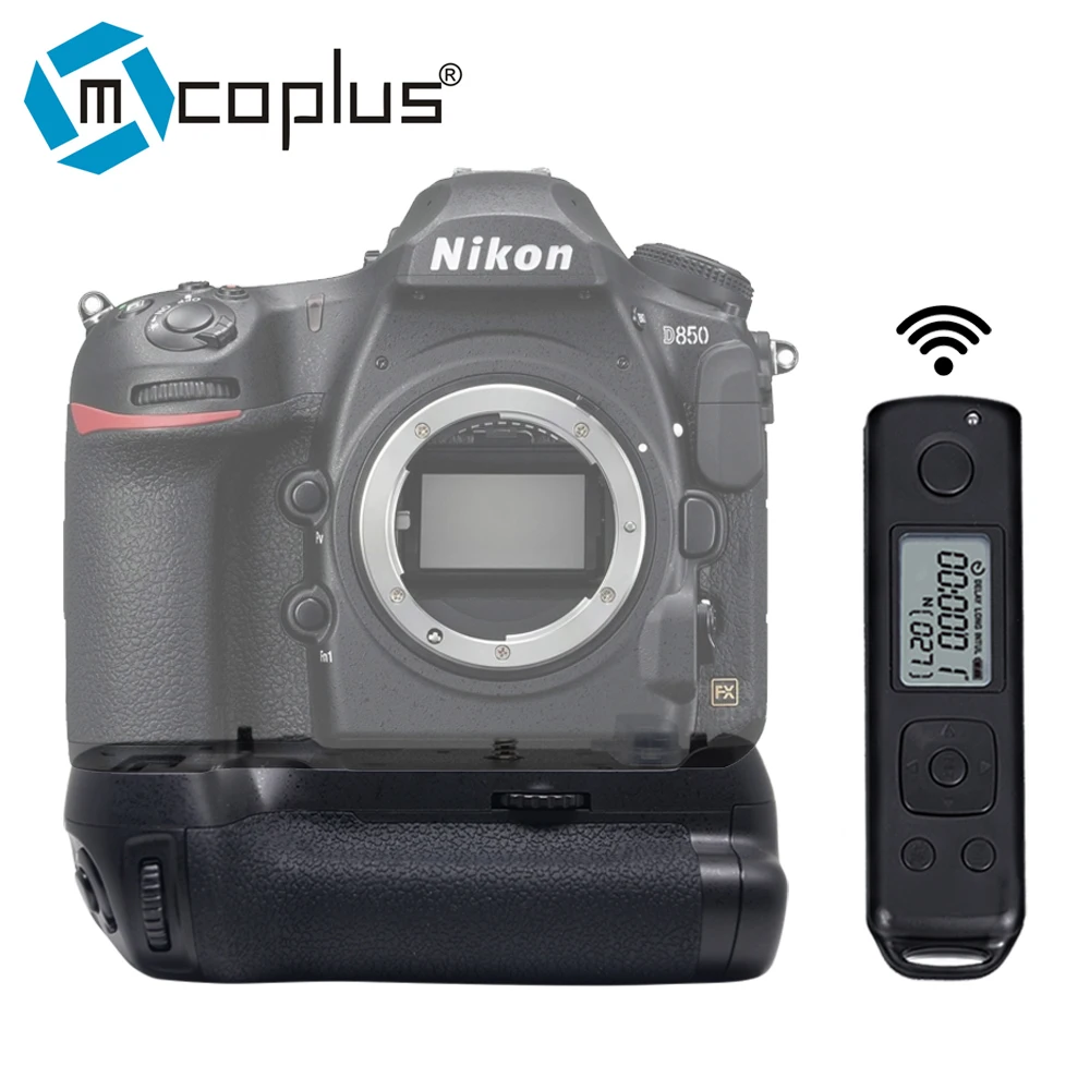 Вертикальный Аккумулятор Mcoplus Meike для камеры Nikon D850 беспроводной пульт