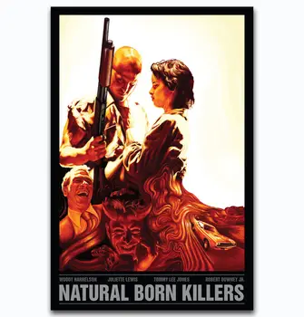 

Hot New Natural Born Killers Classic Horror-Silk Art Poster Wall Sticker Decoration Gift
