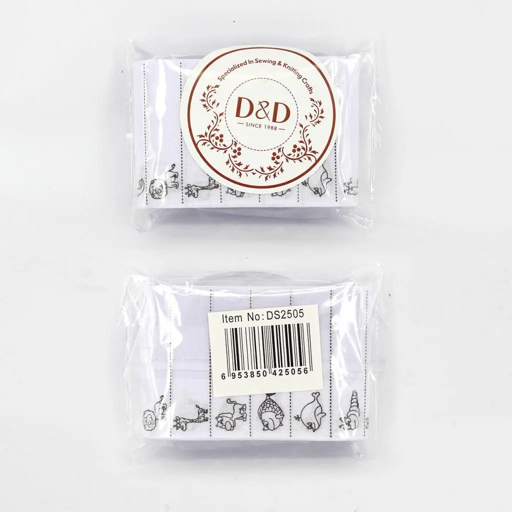 100Pcs Sew On Name Labels Animals Stickers Kids Girls Clothing Accessories