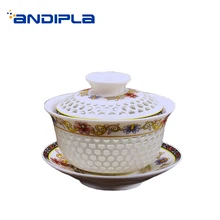 175 ml de Jingdezhen porcelana cerámica hueco Gaiwan taza de Vintage Cha cuencos casa Kung Fu té tetera té tazas regalos