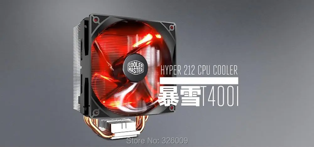 Cooler Master T400 T400i 12 см 4-контактный вентилятор для охлаждения процессора 4 медные тепловые трубки радиатор для процессора Intel 775 115X1366 2011 cpu AM4