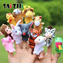 Saizhi 1/5/10/12 шт. Палец Кукольный Плюшевые игрушки китайского зодиака биологический кукла подарок с рисунками животных из мультфильмов в виде любимого героя Палец Кукольный SZ4018