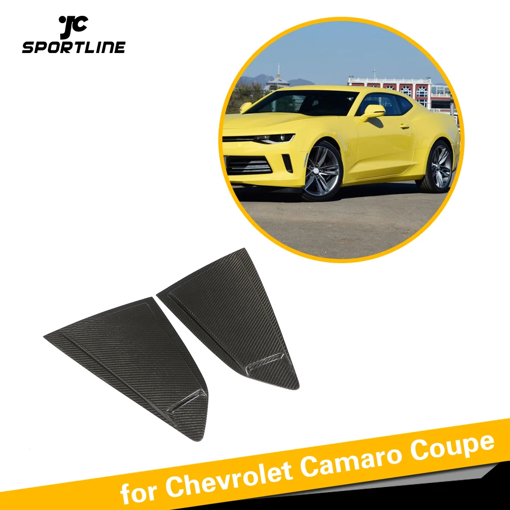 Cheap For Chevrolet Camaro 2016 - 2019 Carbon Fiber Rear Side Window Scoop Louver Trim Air Vent For Chevrolet Camaro 2016 - 2019