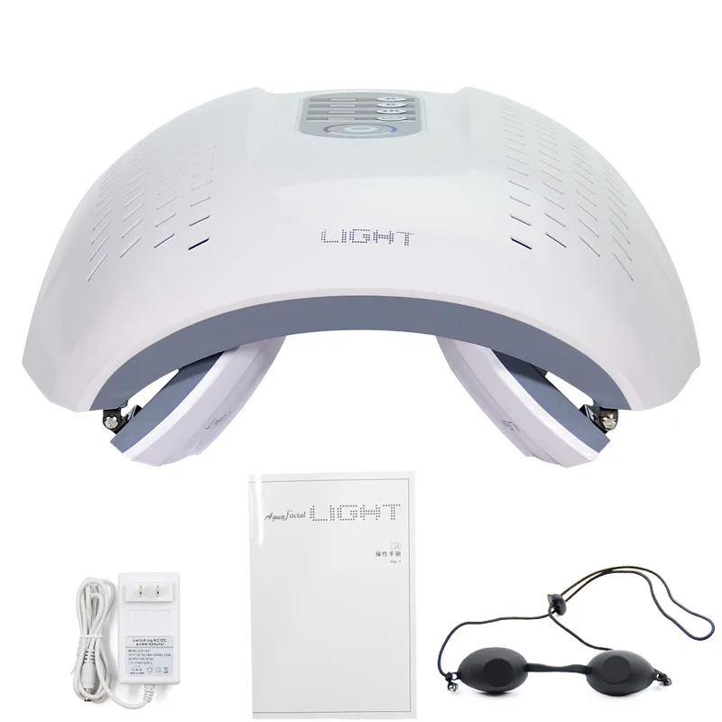 Портативное устройство для фотодинамической терапии светодиодный, фотонный терапии 7 цветов светодиодный маска для лица свет фототерапии машина для акне удаления омоложения кожи - Цвет: Белый