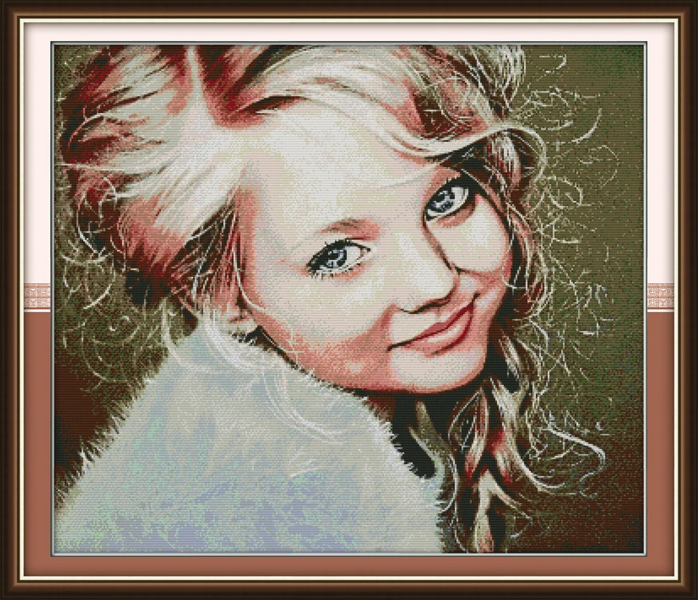 Look back and smile cross stitch kit aida 14ct 11ct count print canvas stitches needlework embroidery DIY handmade | Дом и сад