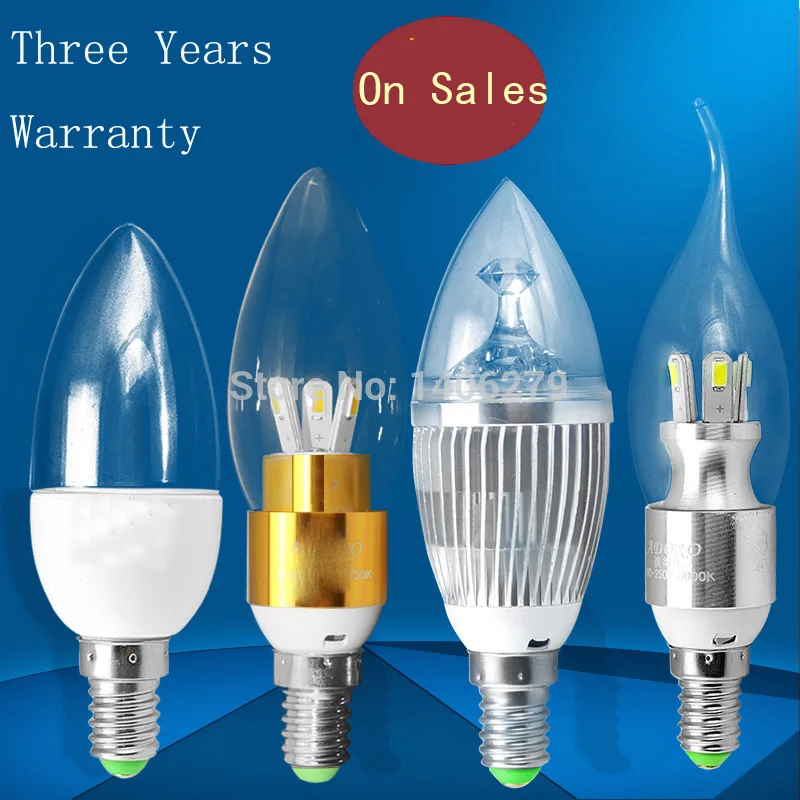 

3w E14 LED Candle Light LED Crystal Light Bulb 3W LED Crystal Lamp bulb