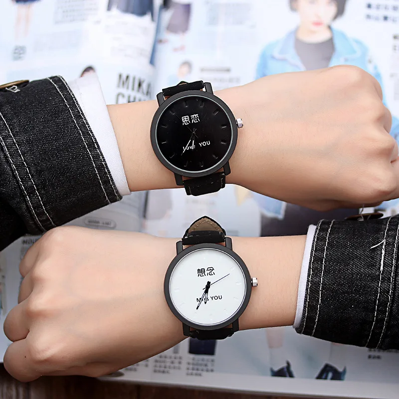 Простой Уникальный слово MISS Вам творческих Дизайн Для женщин Для мужчин Наручные часы Мода унисекс часы женские Студенческие часов часы