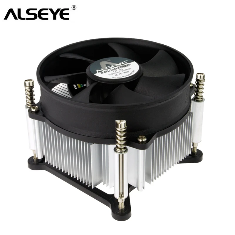 ALSEYE кулер для процессора TDP 95W охлаждение с 90 мм 4 вольтовым вентилятором PWM 900 2400RPM