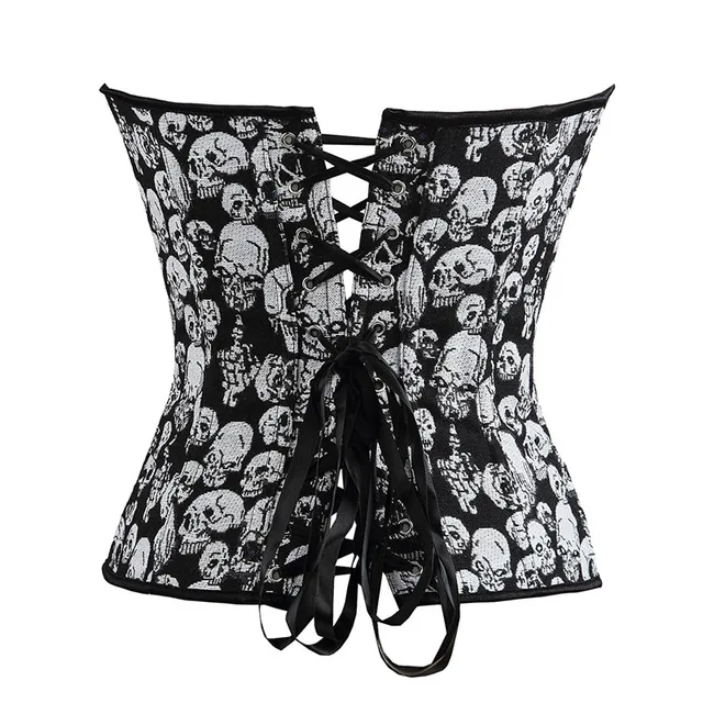 Plus Size Skull Vintage Style Sexy Overbust Corset 3