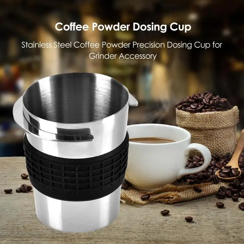 

Durable Coffee Powder Precision Dosing Cup Stainless Steel Environmental Lightweight and Delicate for Grinder Accessory