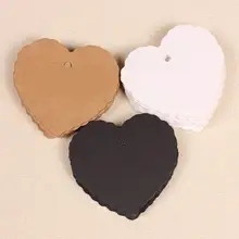 2016 Beatiful New Fashion 50Pcs/set Blank Craft Paper Hang Tags For Wedding Birthday Party Favor Label Gift Paper Cards