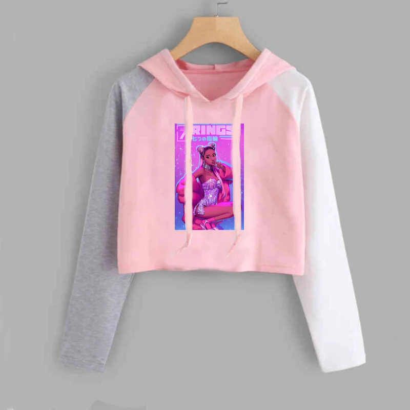 Ariana Grande Sweetener Tour футболка женская укороченная футболка 7 колец с космическим принтом женская футболка Топы Thank You Next одежда