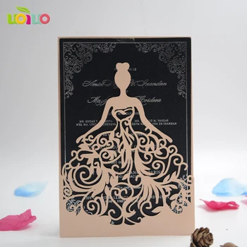 

20 hot sell birthday invitation card customizable laser cut paper wedding invitation cards