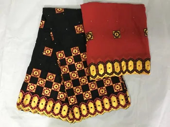 

Dubai fabric for wedding 2019 high quality lace guinea brocade fabric 100%cotton swiss voile lace in switznerland 5+2yards/lot