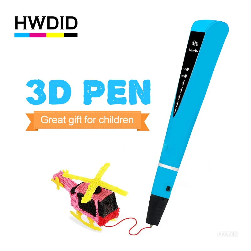 

HWDID S6 Magic 3D Pen Handle with 1.75mm PLA Filament for 3d Drawing Pens for Low Temerature Gift for Kids Drawing Tools