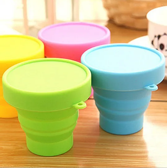 

1PC Portable Silicone Folding Water Bottle Candy Silicone Traveling Foldable Kettle For Travel Outdoor Camping Drink LB 278