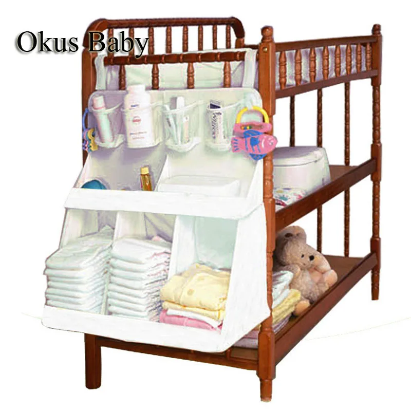 

Foldable Baby Crib Children's Bed Hanging Waterproof Diaper Bag Bedside Organizer Bumper Cradle bag Bedding Accessories Tool