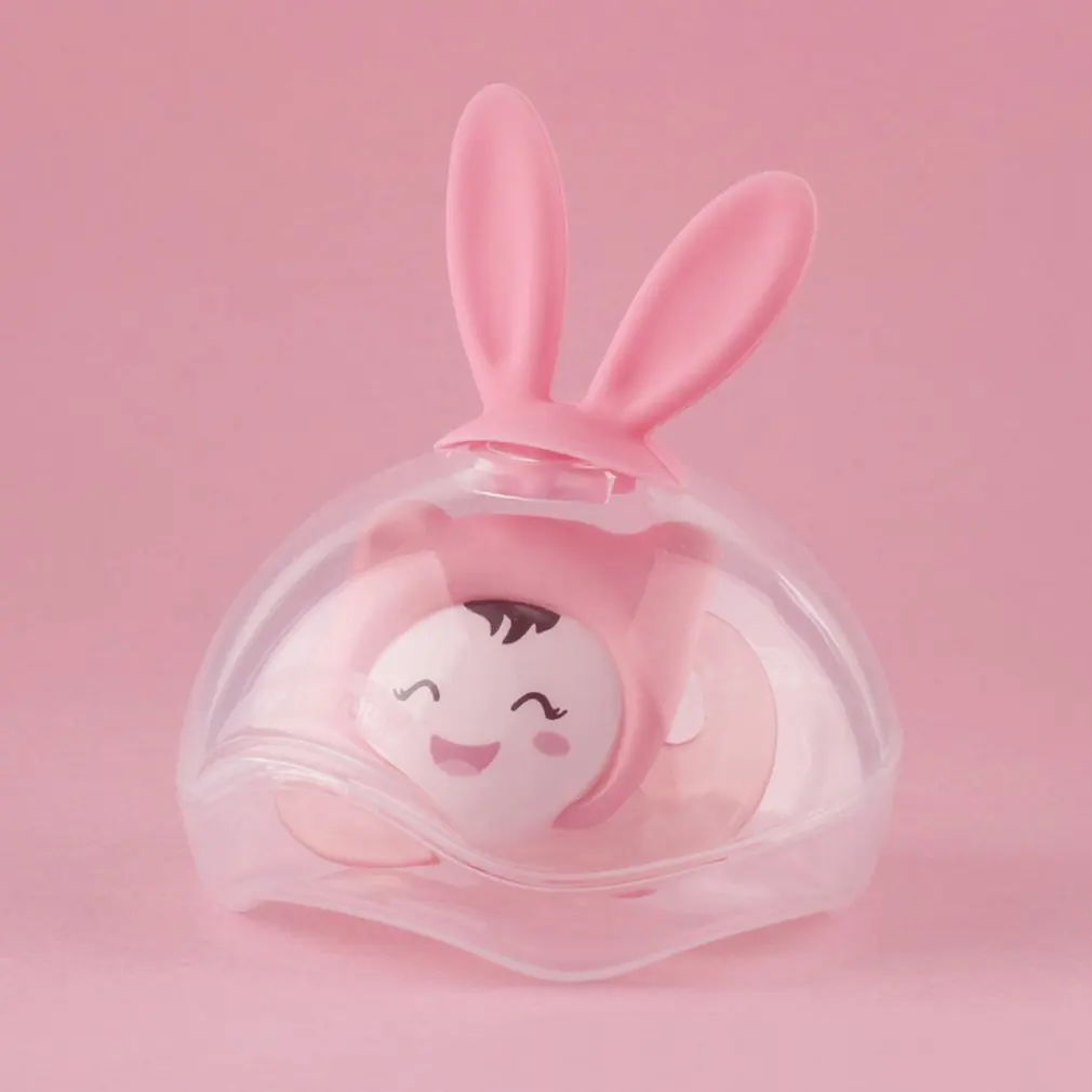 

Portable Cartoon Bunny Ears Baby Nipple Storage Pacifier Box for Infants Feeding Nursing Cradle Holders Travel Nipple Cases