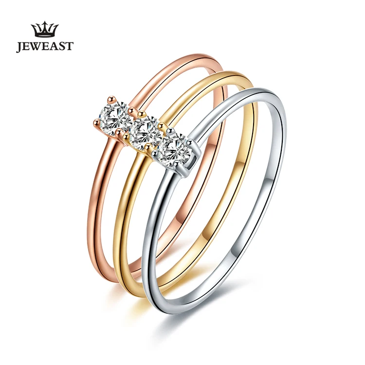 18 К кольцо из чистого золота с благородным бриллиантом, 750 солидные женские изысканные элегантные драгоценные ювелирные изделия, красивые женские Кольца На заказ