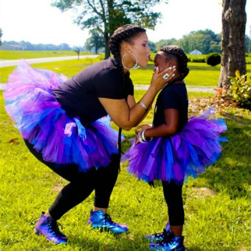 

Family Matching Clothes Costume Dress Halloween Party Girls Tutu Short Skirt Purple Mom and Daughter Tutu Dress Wedding Dress