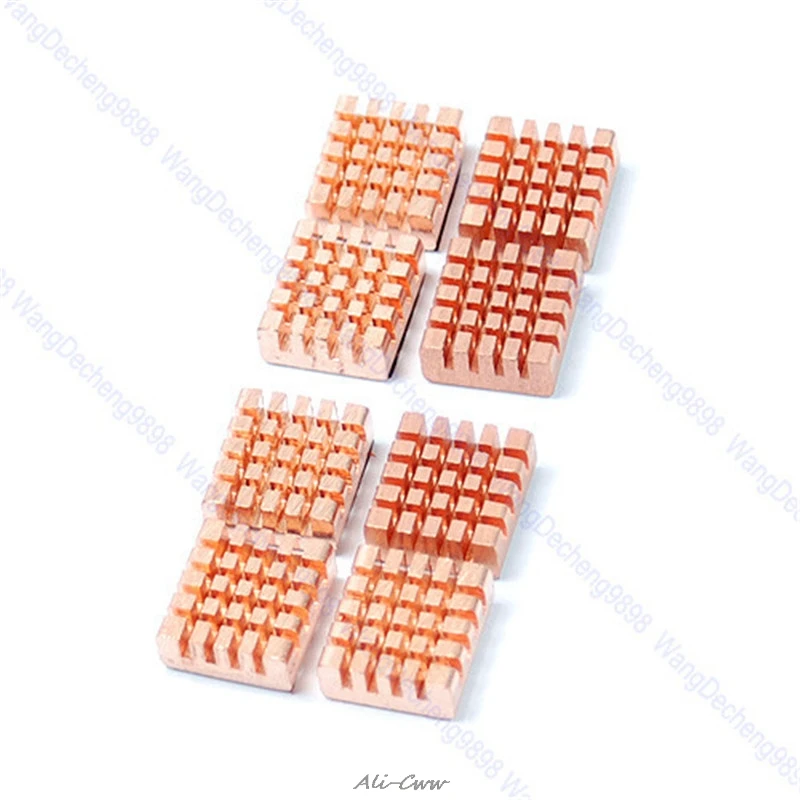 

8Pcs Copper RAM Heat Sink For DDR DDR2 DDR3 RAM Memory RHS03 12 x 11 x 4 mm