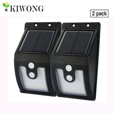 [Новая версия] уличный светильник на солнечной батарее с датчиком движения, 10 светодиодов, 300 люменов, водонепроницаемая лампа для безопасности сада