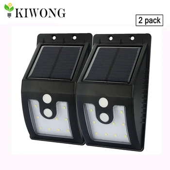 

[New Version] 10 LEDs Solar Light Outdoor with Motion Sensor Solar lamps 300 Lumens Waterproof For Garden Security lamp