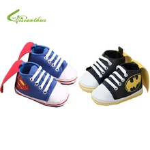Новая детская обувь с суперменом; Новинка года; модная обувь с Бэтменом для малышей; обувь для малышей 11 см, 12 см, 13 см; обувь для маленьких мальчиков; обувь для первых шагов