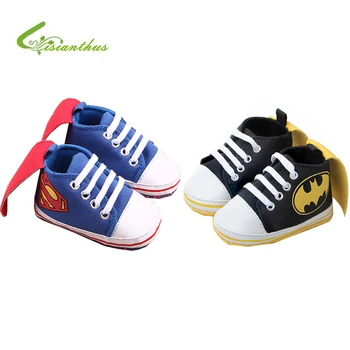 

New Superman Baby Shoes 2020 New Fashion Batman Cartoon Toddler Infants Shoes 11cm 12cm 13cm Baby Boys Shoes First Walkers