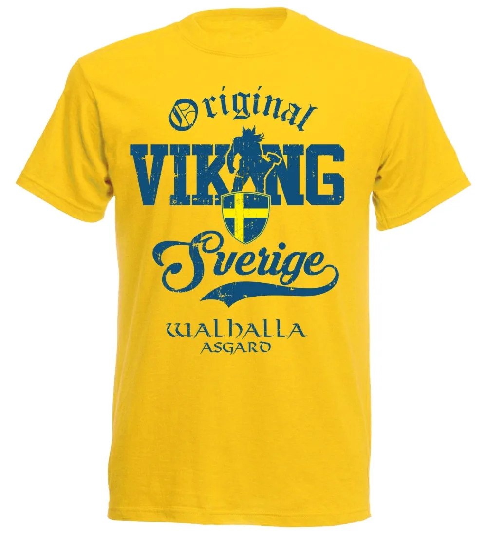 Футболка швейцарская для мужчин футболка футбола 2019 Sverige Viking новая брендовая