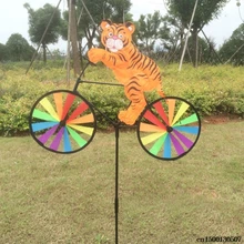3D животное на велосипеде ветряная мельница ветряная прядилька для сада Газон Двор Декор Прямая поставка