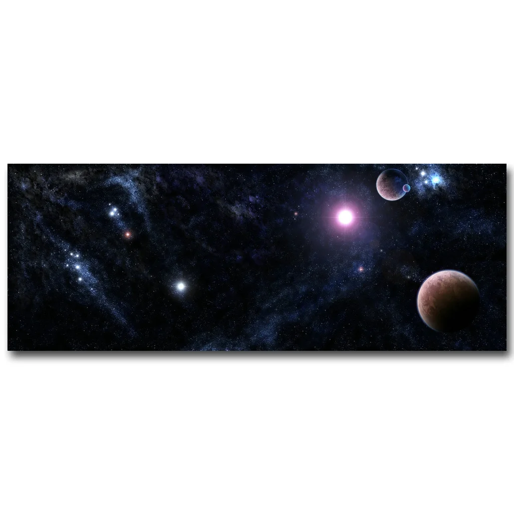 

Milky Way Universe Galaxy Art Silk Poster Print 13x35 24x64 inch Outer Space Landcape Picture for Room Wall Decor 023
