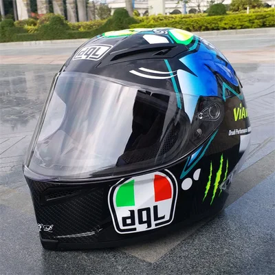 

Motorcycle helmet four seasons safe hat personality cool motorcycle with rear wing racing helmet