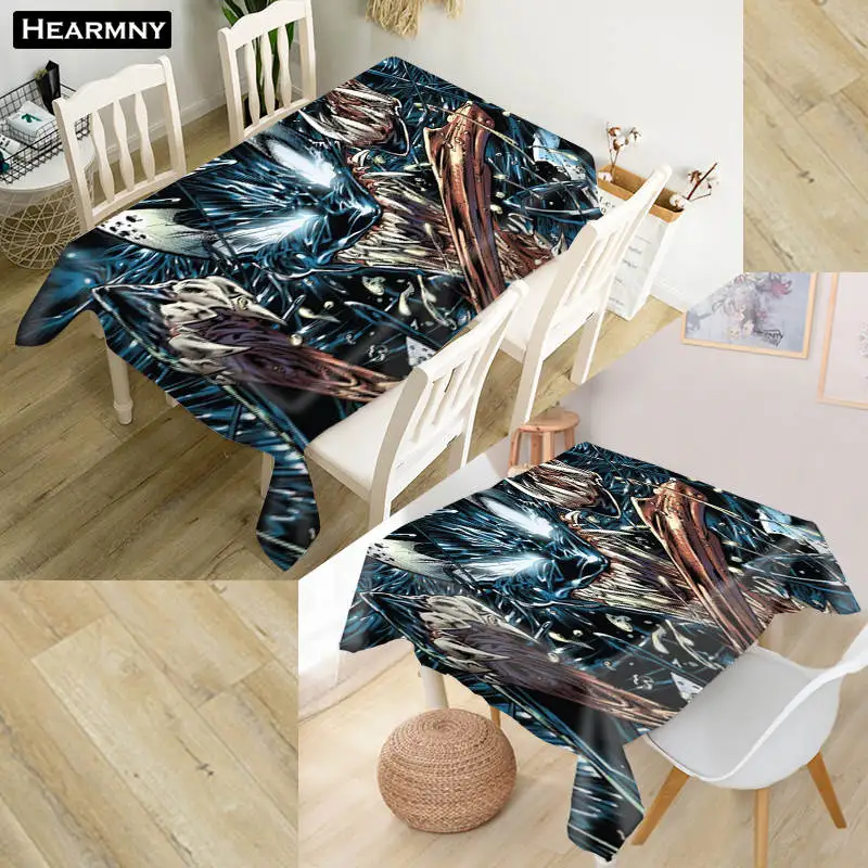 

Venom Marvel Series Tablecloth Waterproof Oxford Fabric Square/Rectangular Tablecloth For Wedding Table Cloth Cover TV Covers