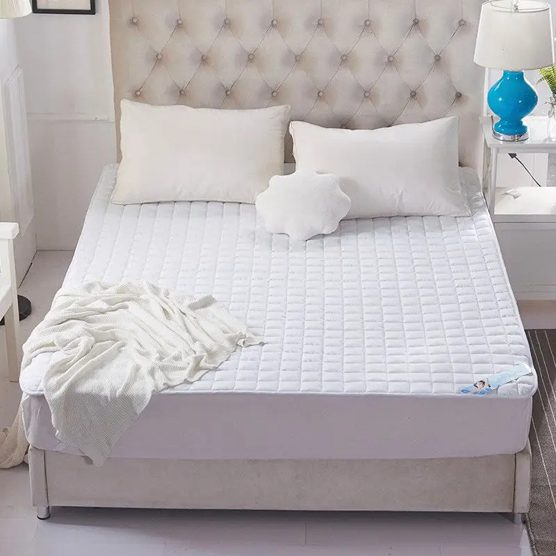 One piece quilted mattress with padded waterproof mattress cover anti-mite protection pad cover