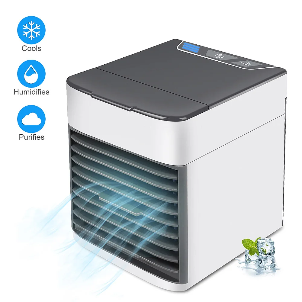 

Multifunction USB Mini Portable Air Conditioner Humidifier Purifier Light Desktop Air Cooling Fan Air Cooler Fan for Office Home
