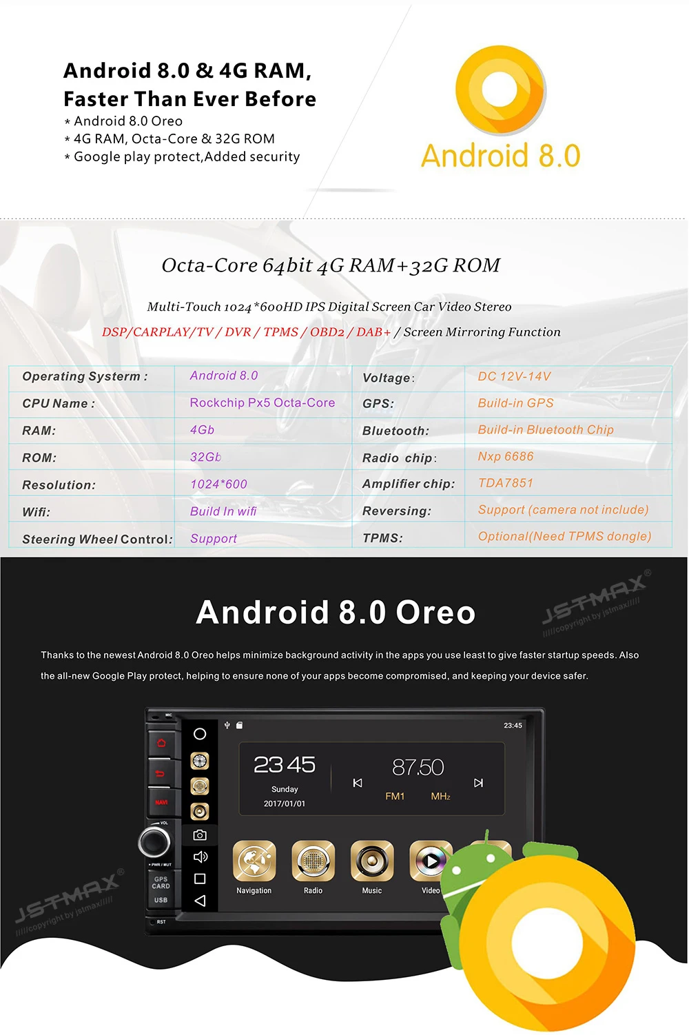 Perfect JSTMAX 9" Android 8.0 car dvd radio player for Mazda 3 2010 2011 2012 2013 2014 gps navi Octa Core 4GB 32GB Auto Stereo(NO dvd) 10 Perfect JSTMAX 9" Android 8.0 car dvd radio player for Mazda 3 2010 2011 2012 2013 2014 gps navi Octa Core 4GB 32GB Auto Stereo(NO dvd) 10