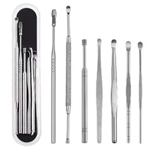 7 шт./компл. Нержавеющая сталь ушной серы сборщиков очиститель ушной воск для удаления кюретка Ушная палочка ложка средства для красоты и здоровья
