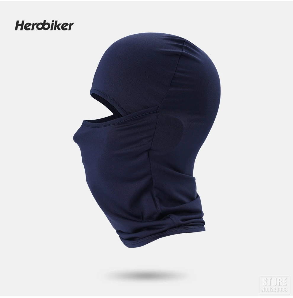 HEROBIKER мотоциклетная маска лайкра мото Балаклава мотоциклетный шлем маска дышащая серая мотоциклетная маска для мужчин и женщин