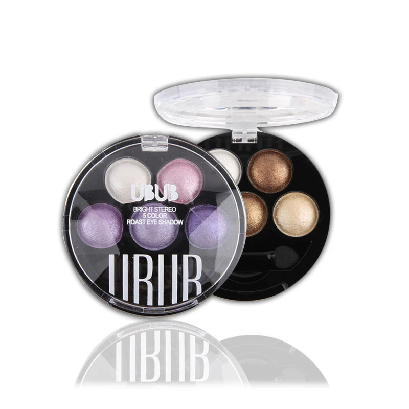 UBUB Eyeshadow Palette 5 Colors Eyes Makeup Glitter Natural Cosmetics Shadow Makeup matte Eye Shadow with Brush (2)