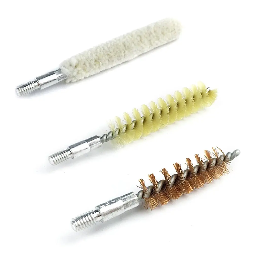 

3pcs Brush Heads Set Universal Cleaning Tool Kit 9mm 7.62mm Brush for Hunting Tactical Rifle Pistol Cleaning Brushes