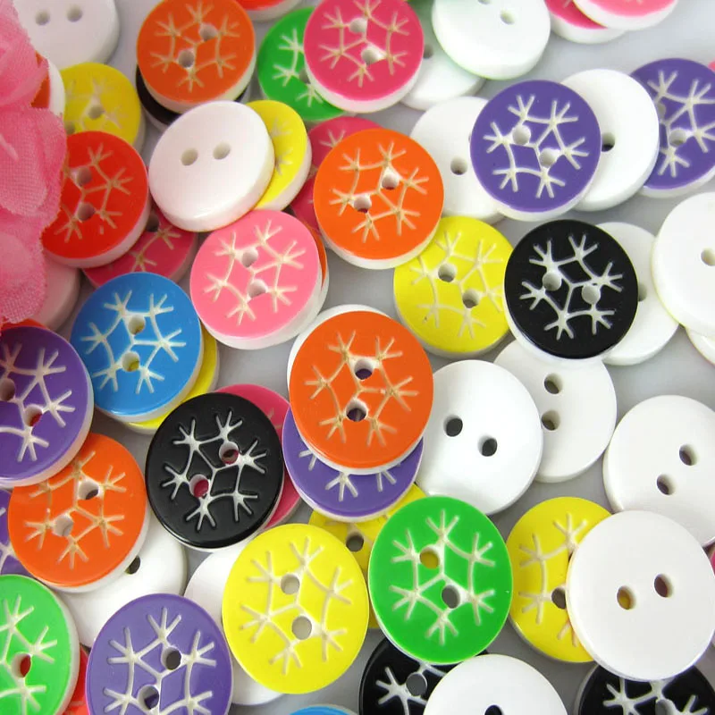 200pcs 1/2" mixed resin buttons for scrapbooking sewing buttons sewing