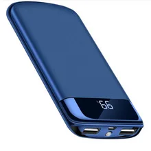 

30000mah Power Bank External Battery PoverBank 2 USB LED Powerbank Portable Mobile phone Charger for Xiaomi MI iphone 7 6 X 8 XS