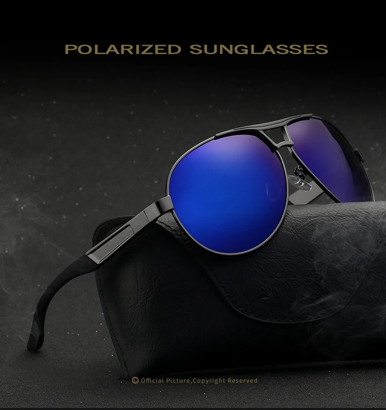 

HDSUNFLY Men 100% Polarized Sunglasses Fashion Brand design Aviation Sun Glasses For Male Coating Mirror Eyewears UV400
