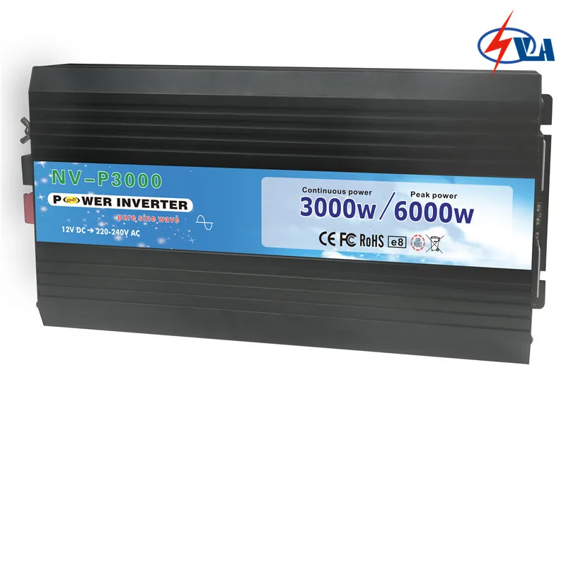 

P3000 DC 12V 24V to AC 12V 24V 3000w Micro Solar Pure Sine Wave Power Inverter