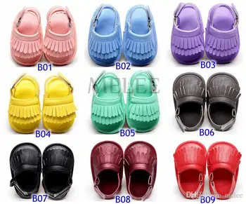 

PU leather tassel balance soft bottom toddler casual sandals infant walking turf shoes barefoot
