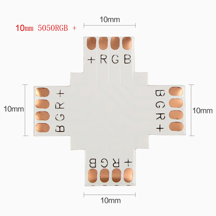 50 шт./лот 2 контактный 4 светодиодный разъем L T X Shape FPC Adapter для 8 мм 10 3528 5050 RGB ленты