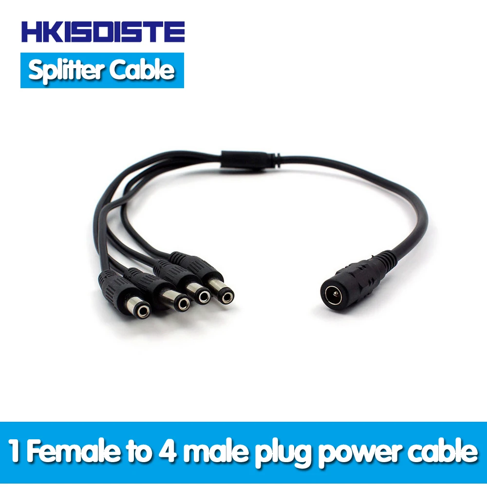 Разветвитель питания HKIXDISTE DC от 1 до 4 для камеры видеонаблюдения|power splitter cable|cable for